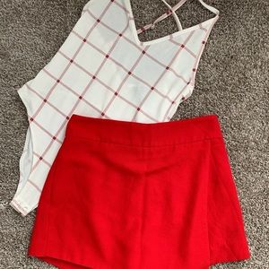 Forever 21 skort and body suit set